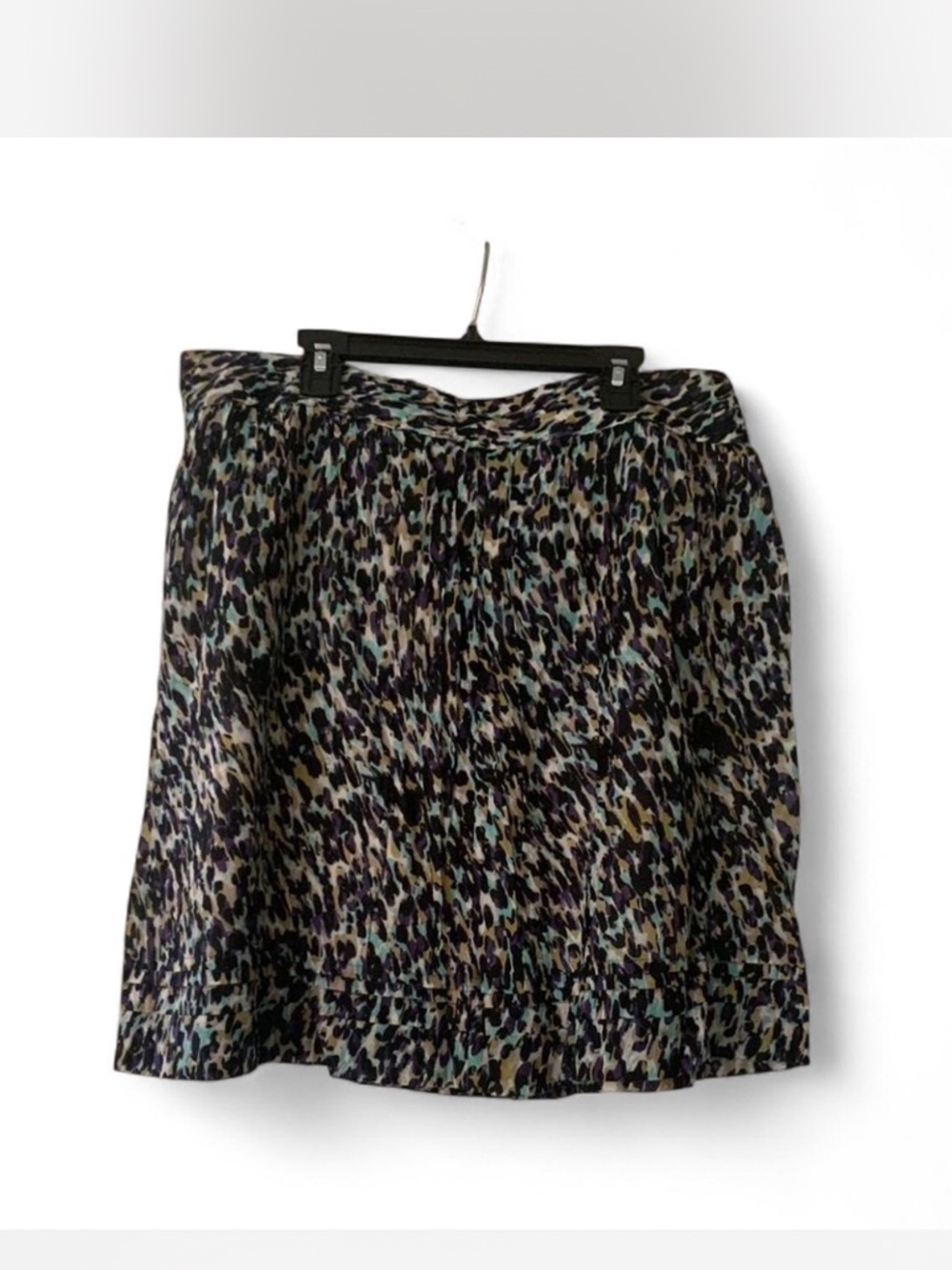 Leopard multicolored Printed A-Line Women's Skirt - Black Multi size XL